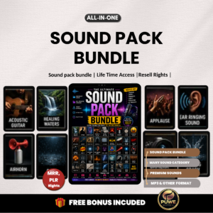 Sound pack bundle | Sound Pack, Sound Effects, Podcast Sounds, Audio Bundle, Game Sounds, Audio Effects, Digital Download | PLR MRR Rights
