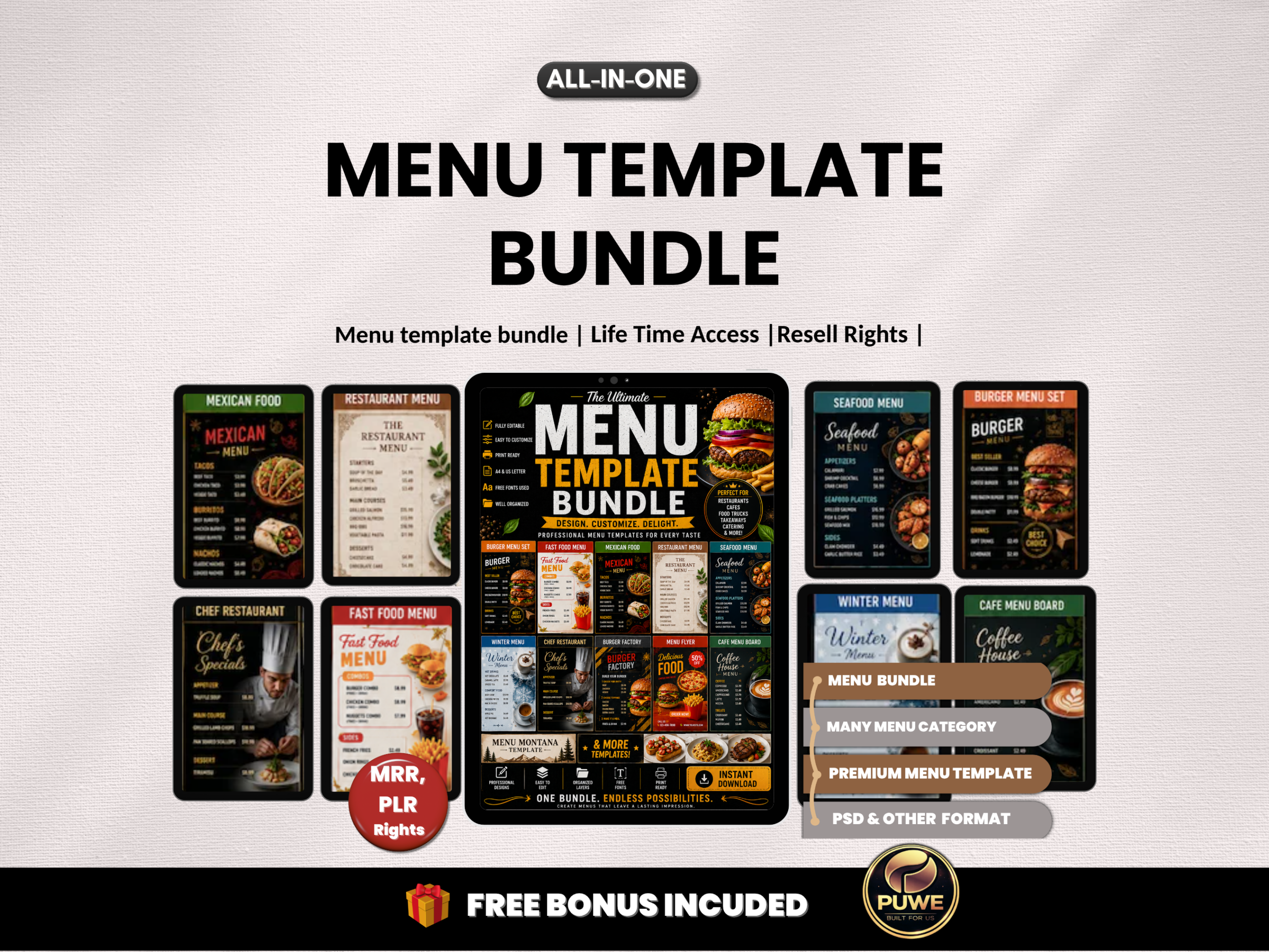 Corel bundle | graphic bundle, vector bundle, flyer, icons, ticker, mug, pod design, t-shirt, Coreldraw files | PLR MRR Rights