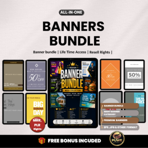Banner bundle | Banner Design, Business Banner, Editable Banner, Banner JPG, Ad Banner,Print Banner, Marketing Banner | PLR MRR Rights