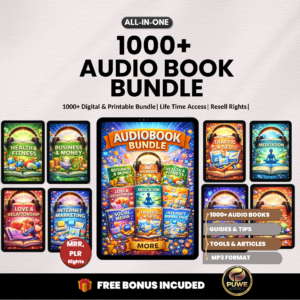 1000+ Audio books bundle | Audio Books Collection | Bestseller Audiobooks Collection | Instant Download MP3 | PLR MRR Rights