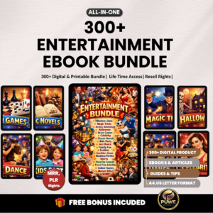 300+ Entertainment bundle | Entertainment ebooks, classical literature, | Magic tricks, halloween, Dance, games, Gambling |PLR MRR Rights