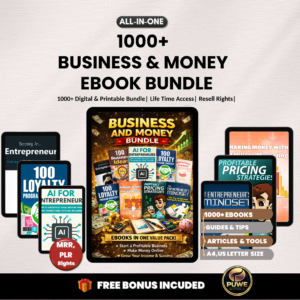 1000+ Business and Money Mega Bundle | PLR and MRR Rights | Marketing, Finance, Entrepreneurship, Investing, and Marketing Wealth Guides