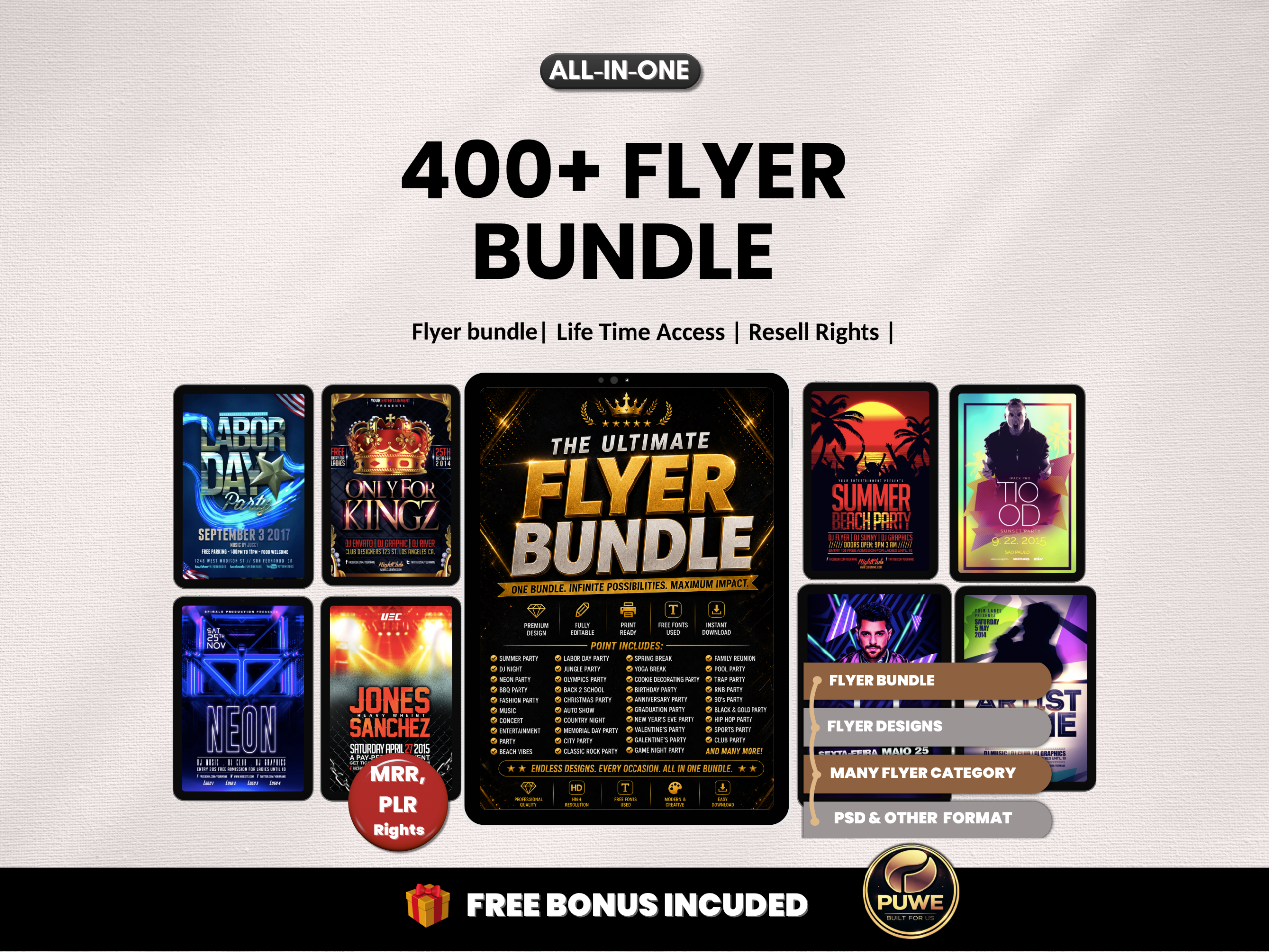 400+ Flyer bundle |Party Flyers, Dj Flyers, Event Designs,PSD Template, Flyer Pack, Promo Flyers,ModernFlyers,Creative Bundle|PLR MRR Rights