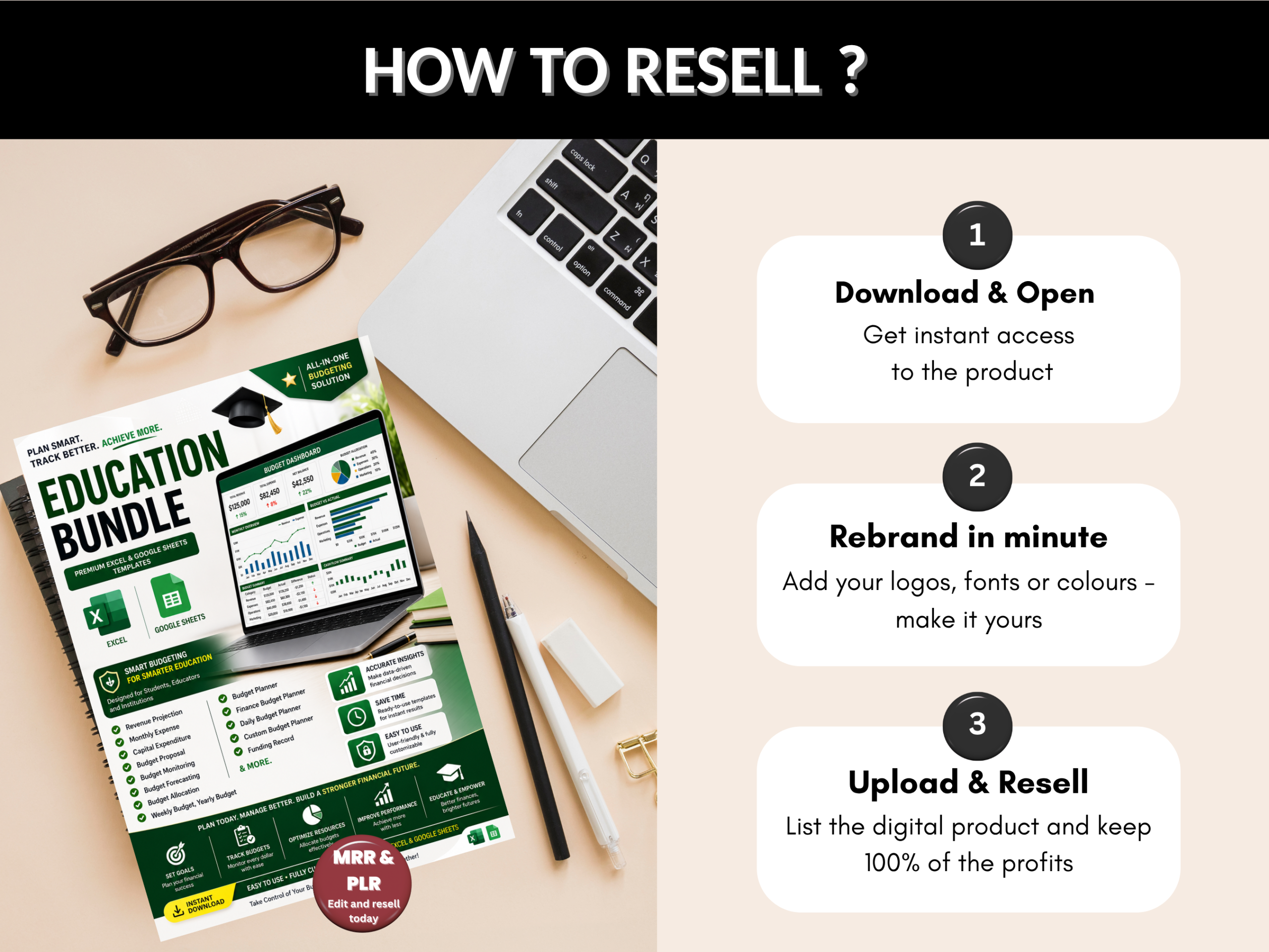 Education Budget bundle | Excel templates & google sheets | Education tracker, planner, tools, income, expense templates  | PLR MRR Rights