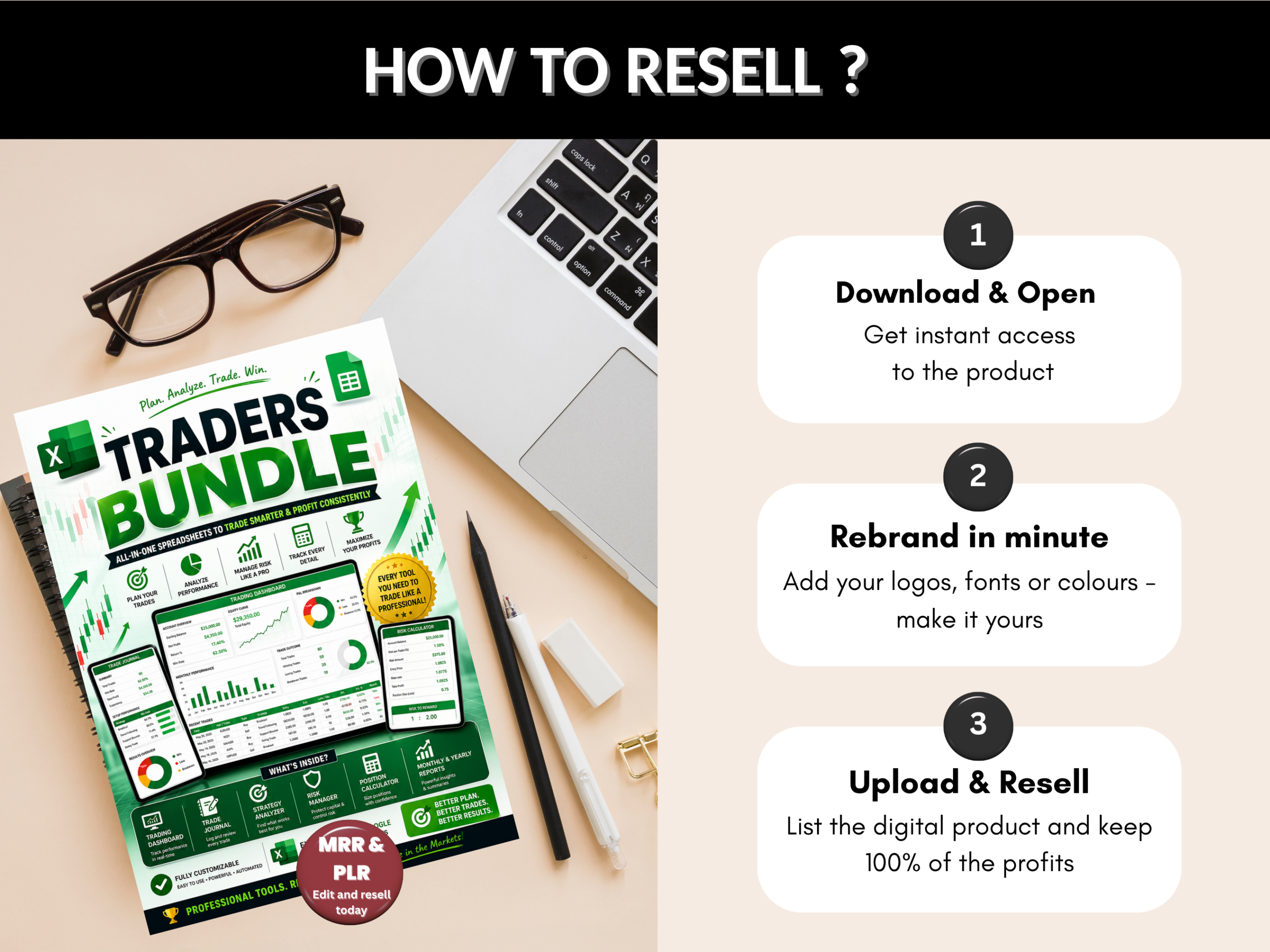 Traders bundle | Trading journal, Traders dashboard, tracker, forex, stock, forex, crypto | Excel templates & Google sheets | PLR MRR Rights