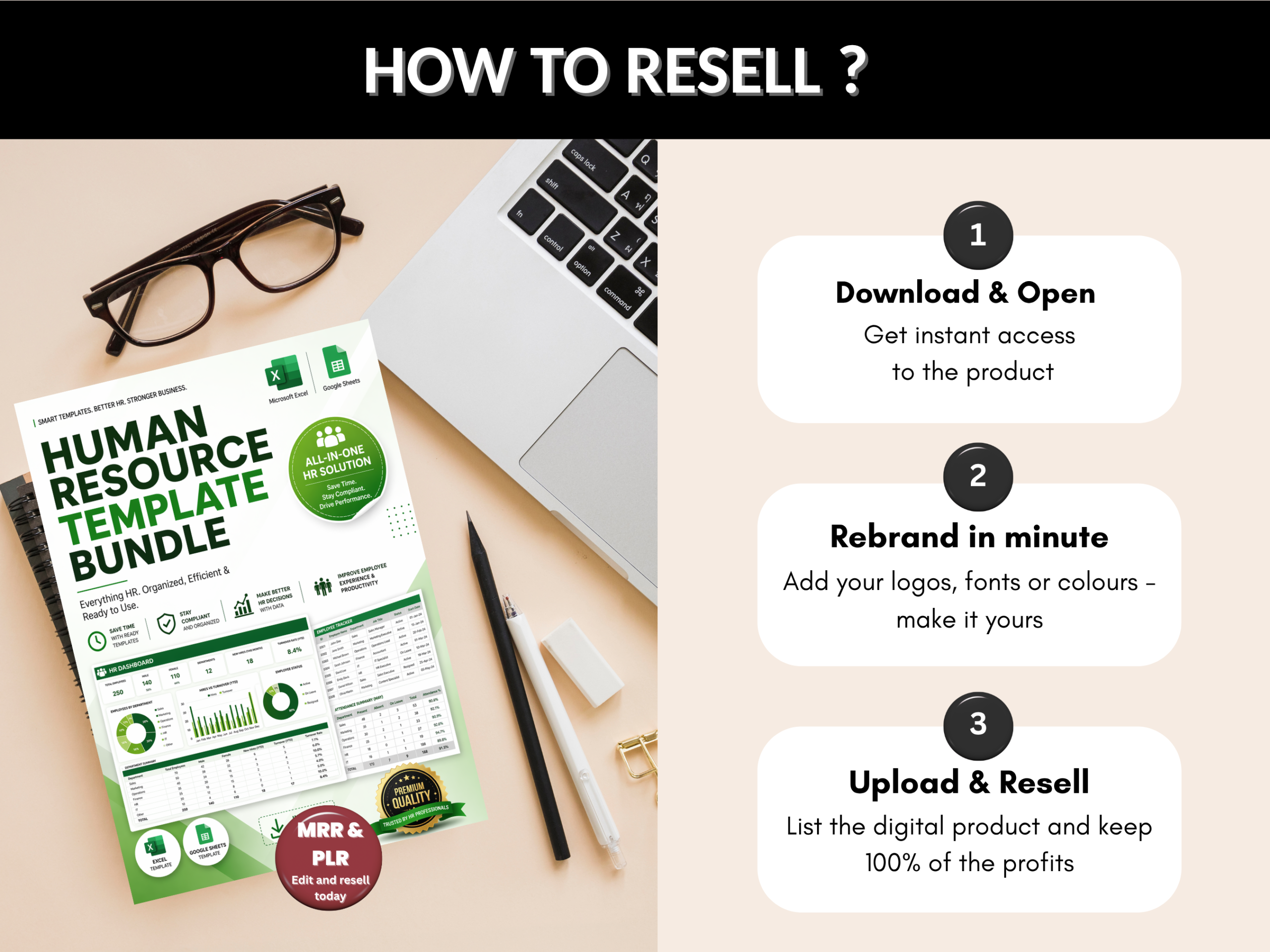 Human resource bundle | HR templates, hr Dashboard, | hiring tracker, Employee tracker | Excel templates, google sheets | PLR MRR Rights