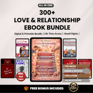 300+ Love & Relationship eBook Bundle | Self-Help Guides for Couples | Dating, Marriage, Couples Counseling, Intimacy| PLR MRR Rights