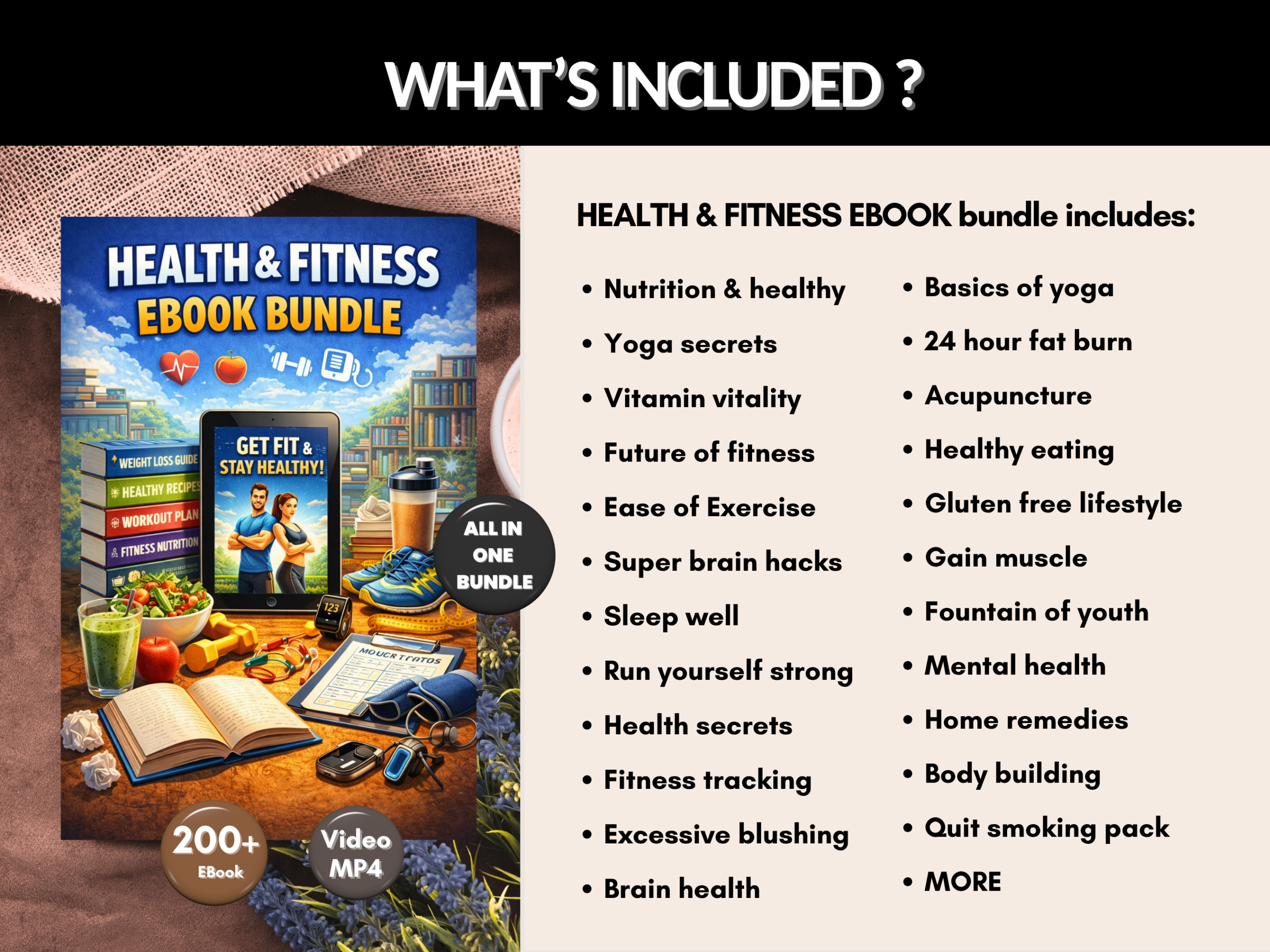 300+ Sports & Outdoor Fitness Ebook Bundle | Fitness, Adventure, Training, Camping,  Athletics, Golfs, Swimming, Skydiving| PLR MRR Rights