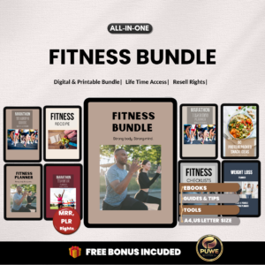 Fitness ebook Bundle | Coach Ebook Program, Health Wellness , Exercise, Weight loss, Gym, Marathon guide, Workout| PLR MRR Rights