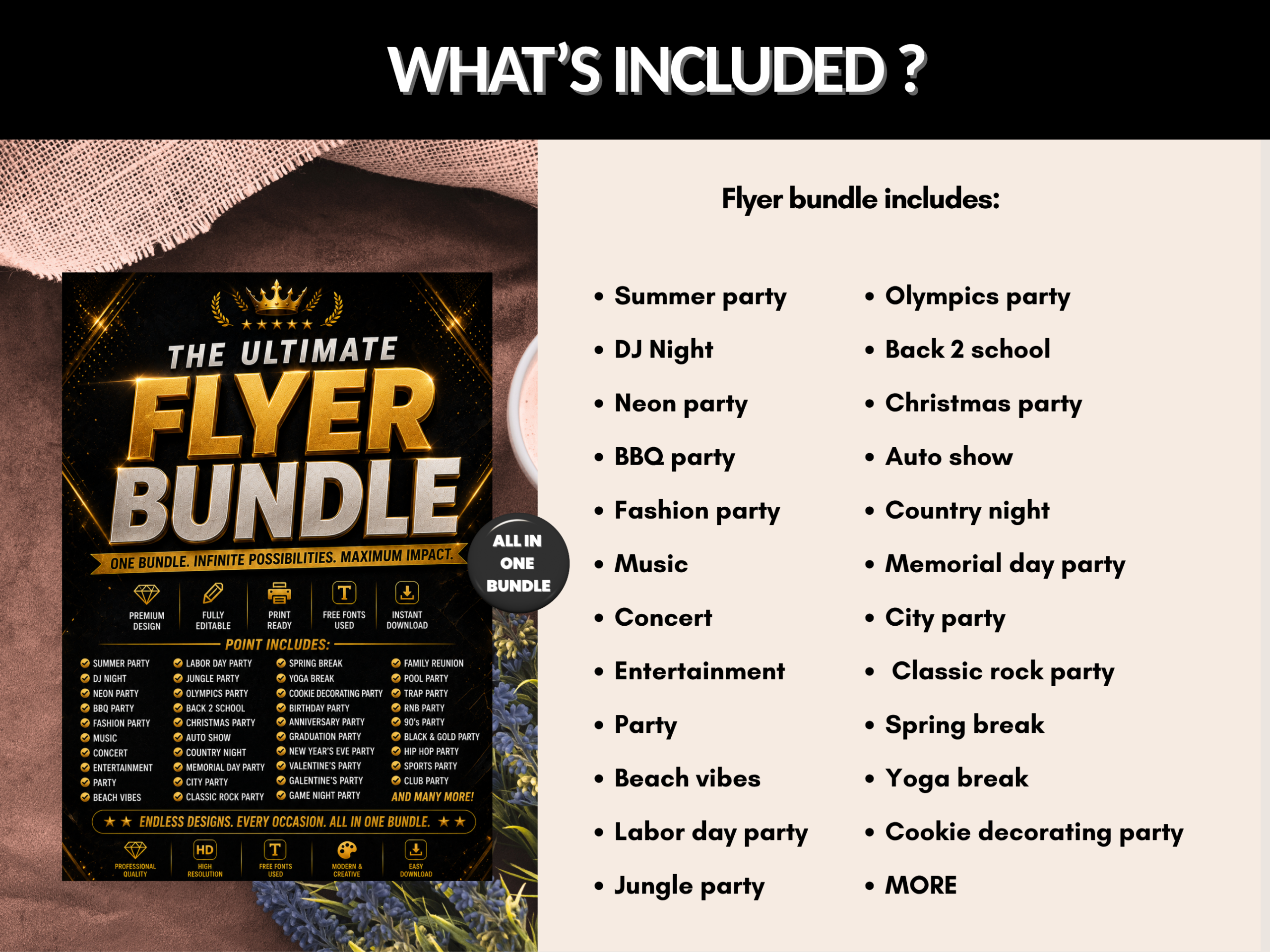 400+ Flyer bundle |Party Flyers, Dj Flyers, Event Designs,PSD Template, Flyer Pack, Promo Flyers,ModernFlyers,Creative Bundle|PLR MRR Rights