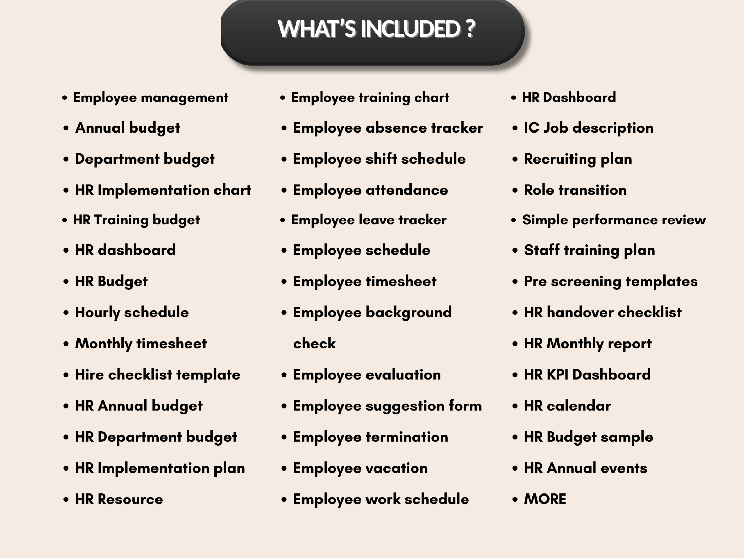 Human resource bundle | HR templates, hr Dashboard, | hiring tracker, Employee tracker | Excel templates, google sheets | PLR MRR Rights