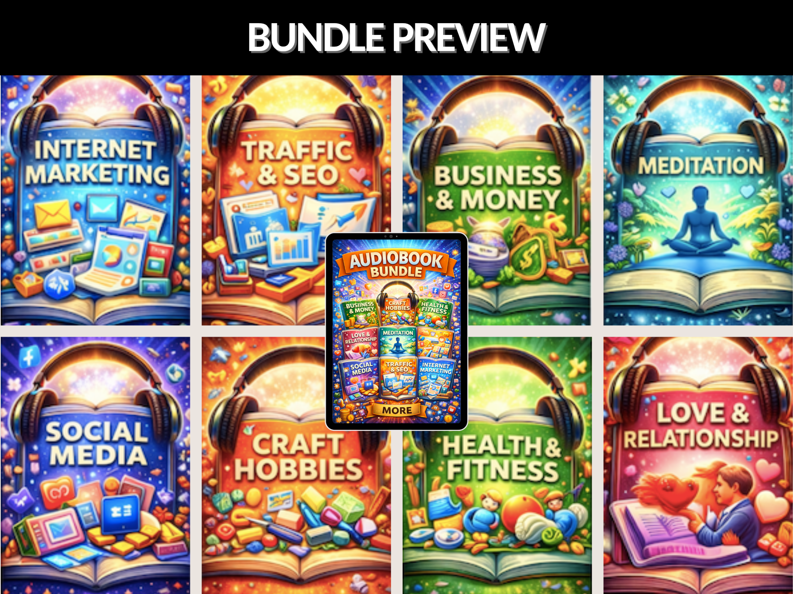 1000+ Audio books bundle |  Audio Books Collection | Bestseller Audiobooks Collection | Instant Download MP3 | PLR MRR Rights