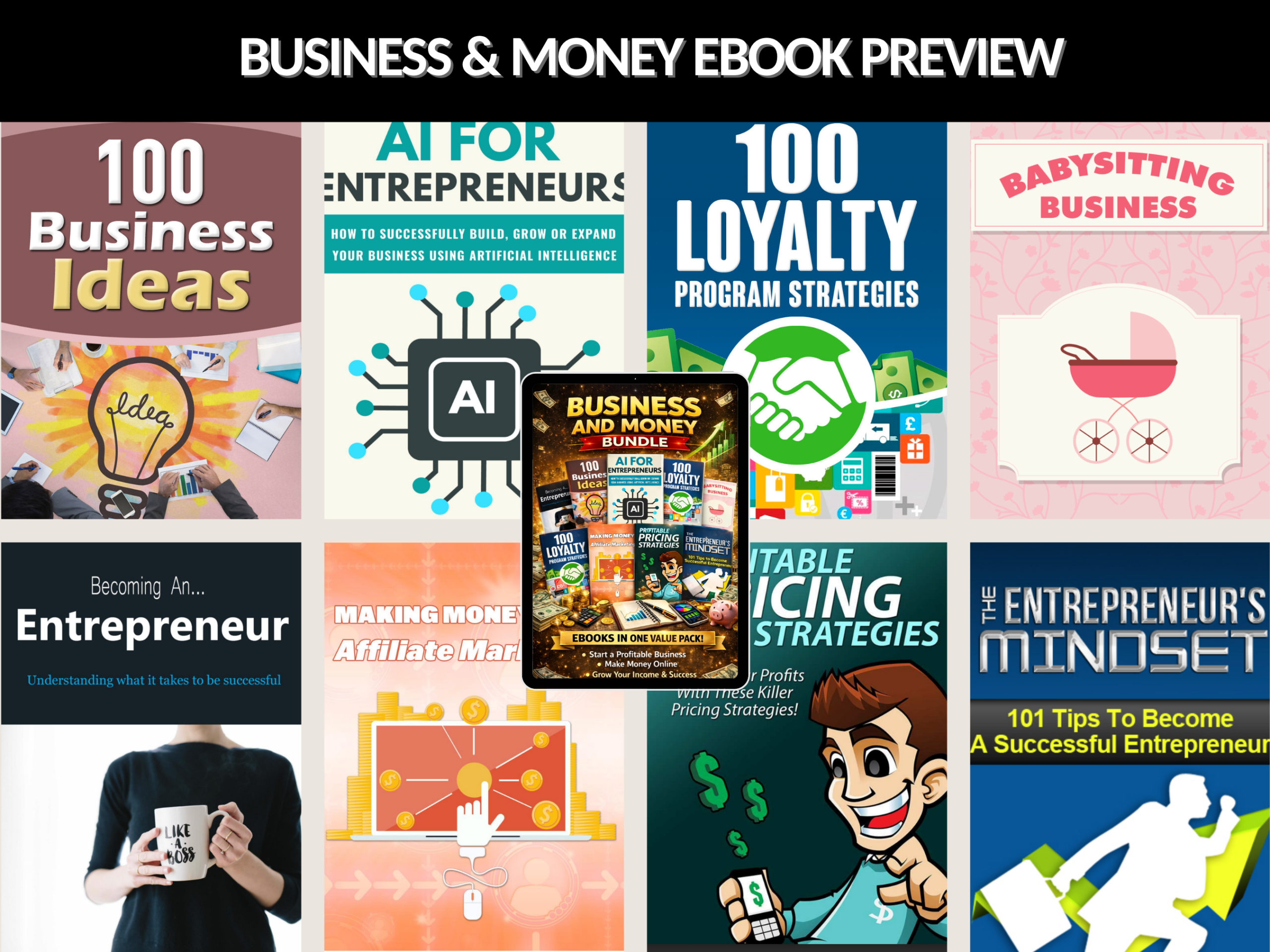 1000+ Business and Money Mega Bundle | PLR and MRR Rights | Marketing, Finance, Entrepreneurship, Investing, and Marketing Wealth Guides