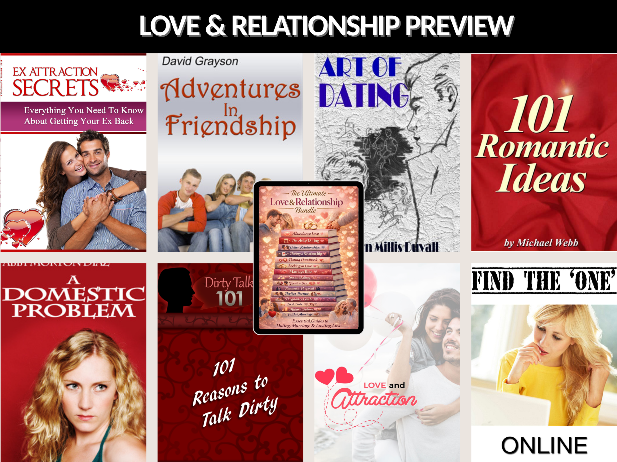 300+ Love & Relationship eBook Bundle | Self-Help Guides for Couples | Dating, Marriage, Couples Counseling, Intimacy| PLR MRR Rights