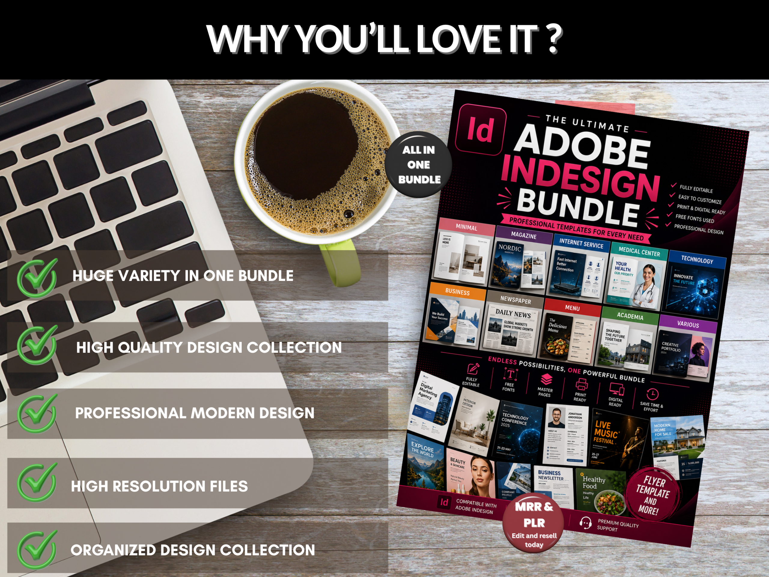 Adobe Indesign bundle | Adobe Indesign, Flyer Template, Magazine, Indesign Files, Editable Layout, Digital Download | MRR PLR Rights