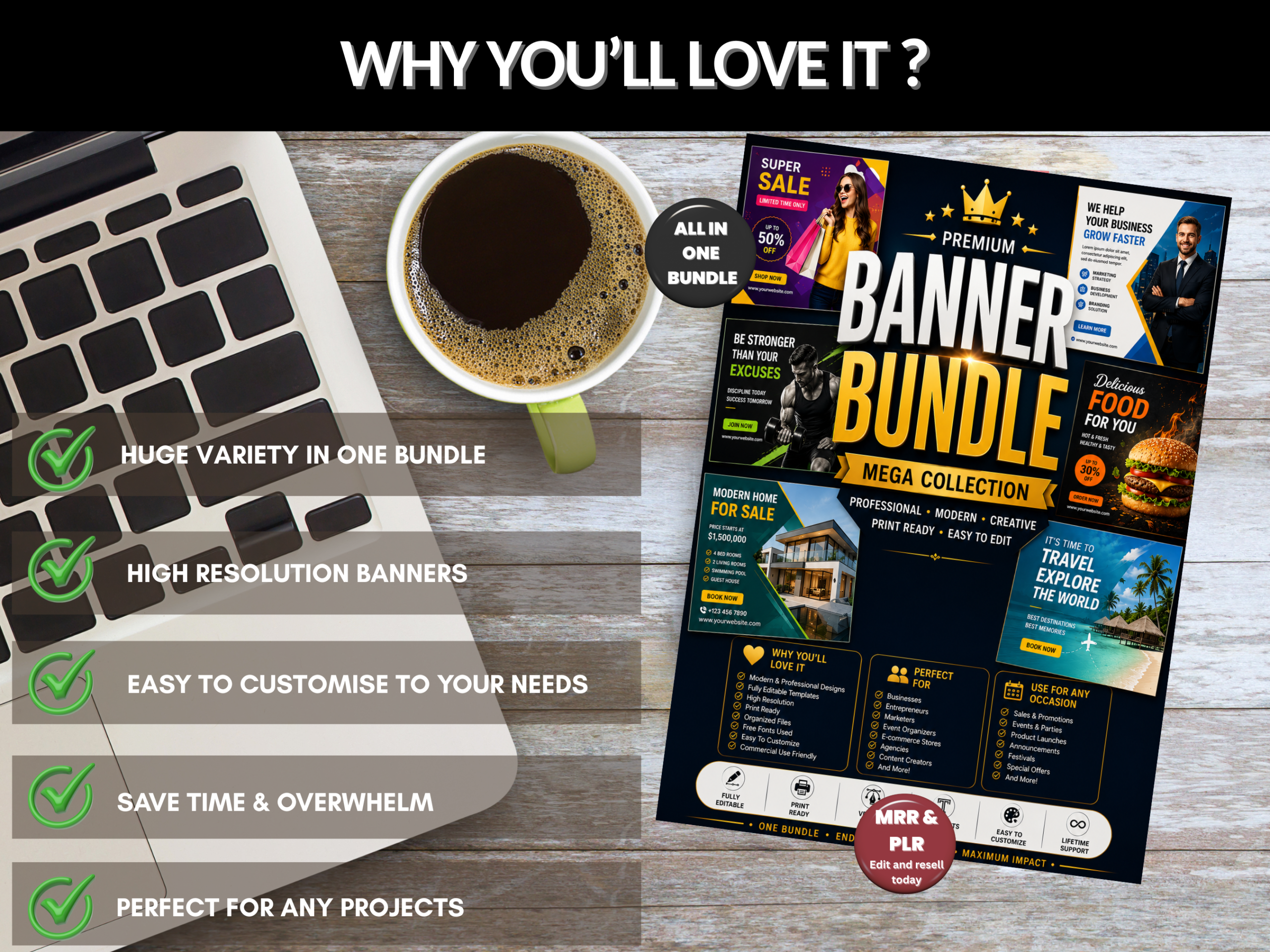 Banner bundle | Banner Design, Business Banner, Editable Banner, Banner JPG, Ad Banner,Print Banner, Marketing Banner | PLR MRR Rights