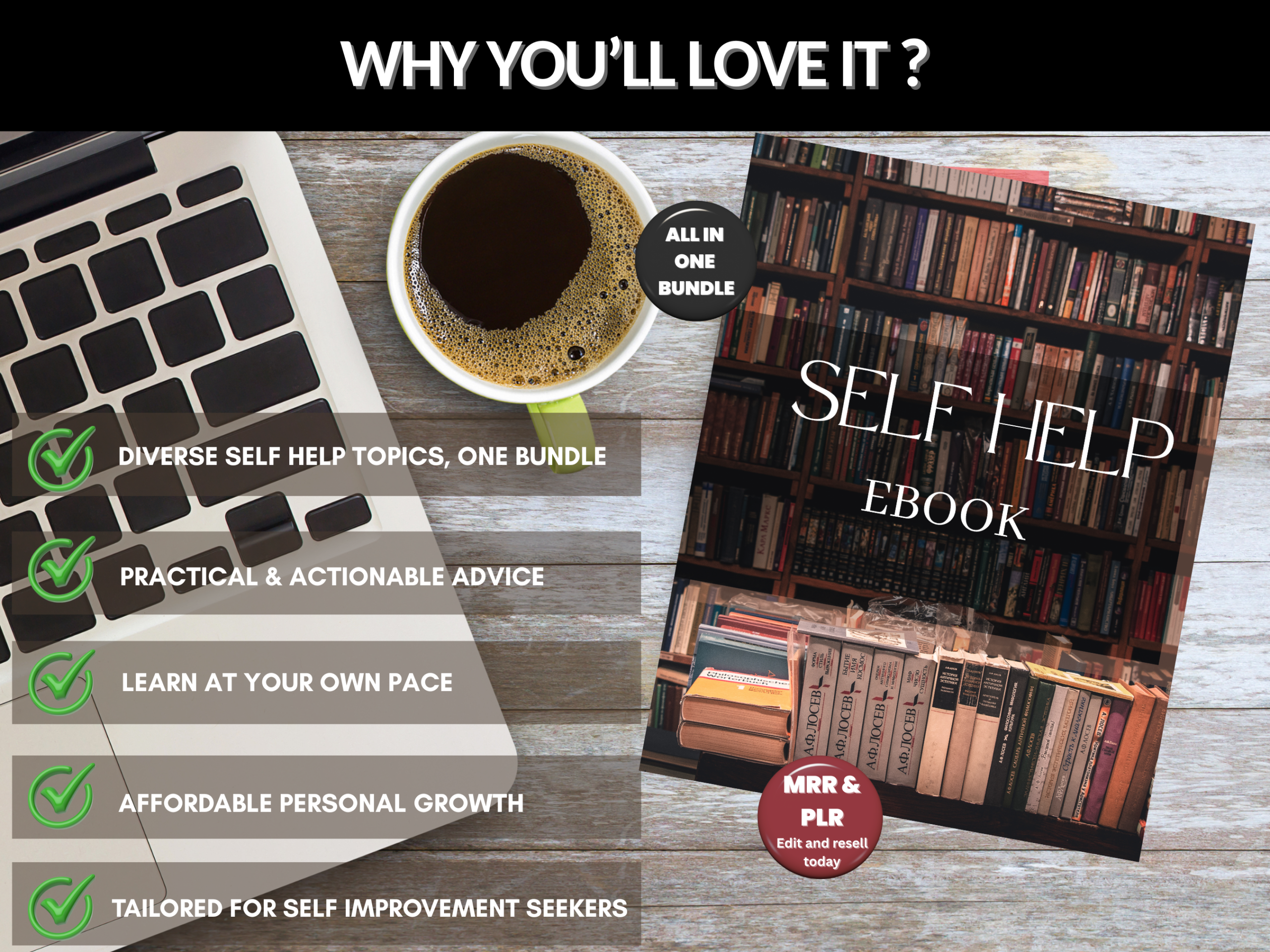 1400+ Self Help eBook Bundle | Personal Development Guide | Mindset and Confidence Workbook | Productivity & Success eBooks |PLR, MRR ebooks