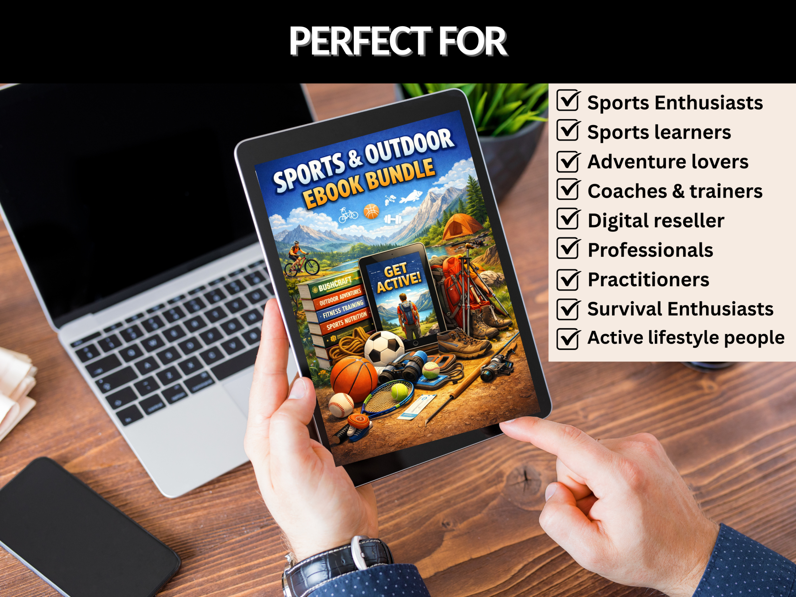 300+ Sports & Outdoor Fitness Ebook Bundle | Fitness, Adventure, Training, Camping,  Athletics, Golfs, Swimming, Skydiving| PLR MRR Rights