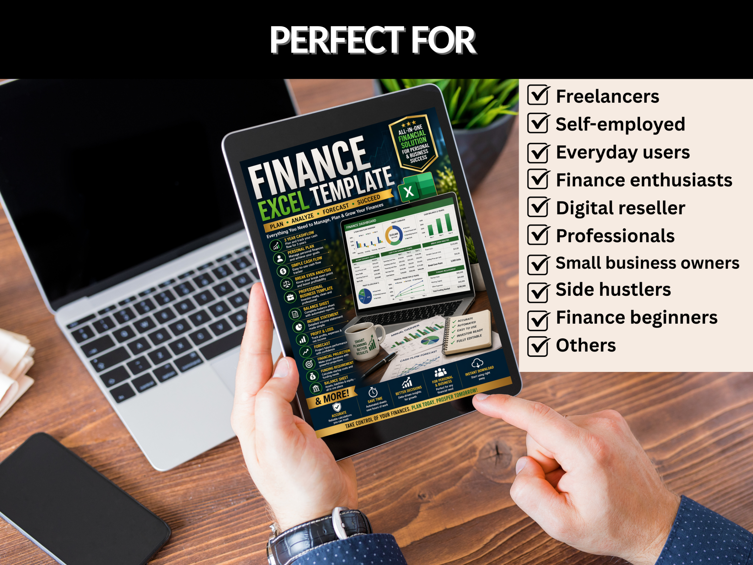Finance template | Excel, Google sheet | Finance sheet, Balance sheet, Finance plan, Income statement, Break even analysis |MRR PLR Rights