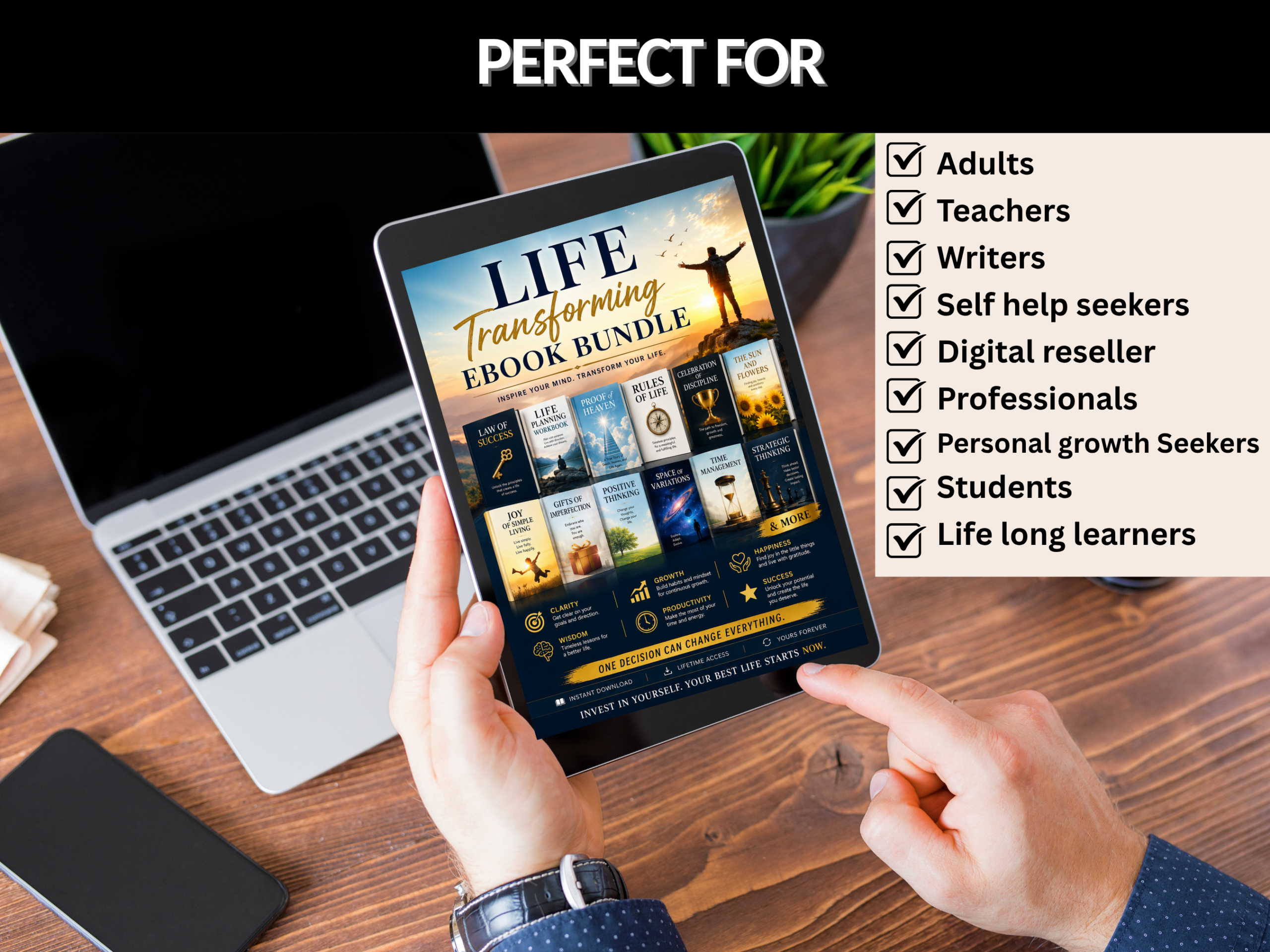 300+ Life transforming ebook bundle | Self help ebook | Personal Development Guide | Mindset, Confidence, Success eBooks | PLR MRR Rights