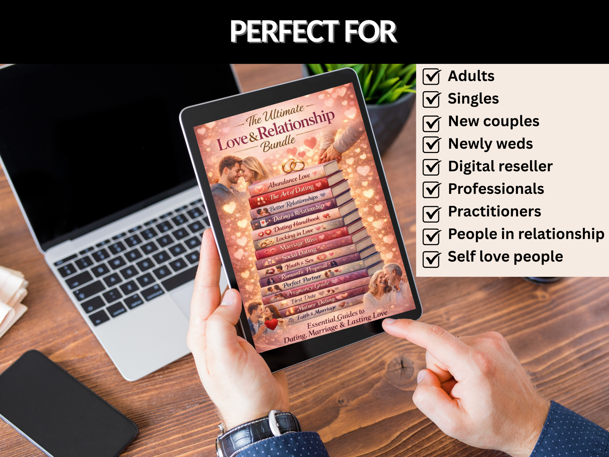 300+ Love & Relationship eBook Bundle | Self-Help Guides for Couples | Dating, Marriage, Couples Counseling, Intimacy| PLR MRR Rights