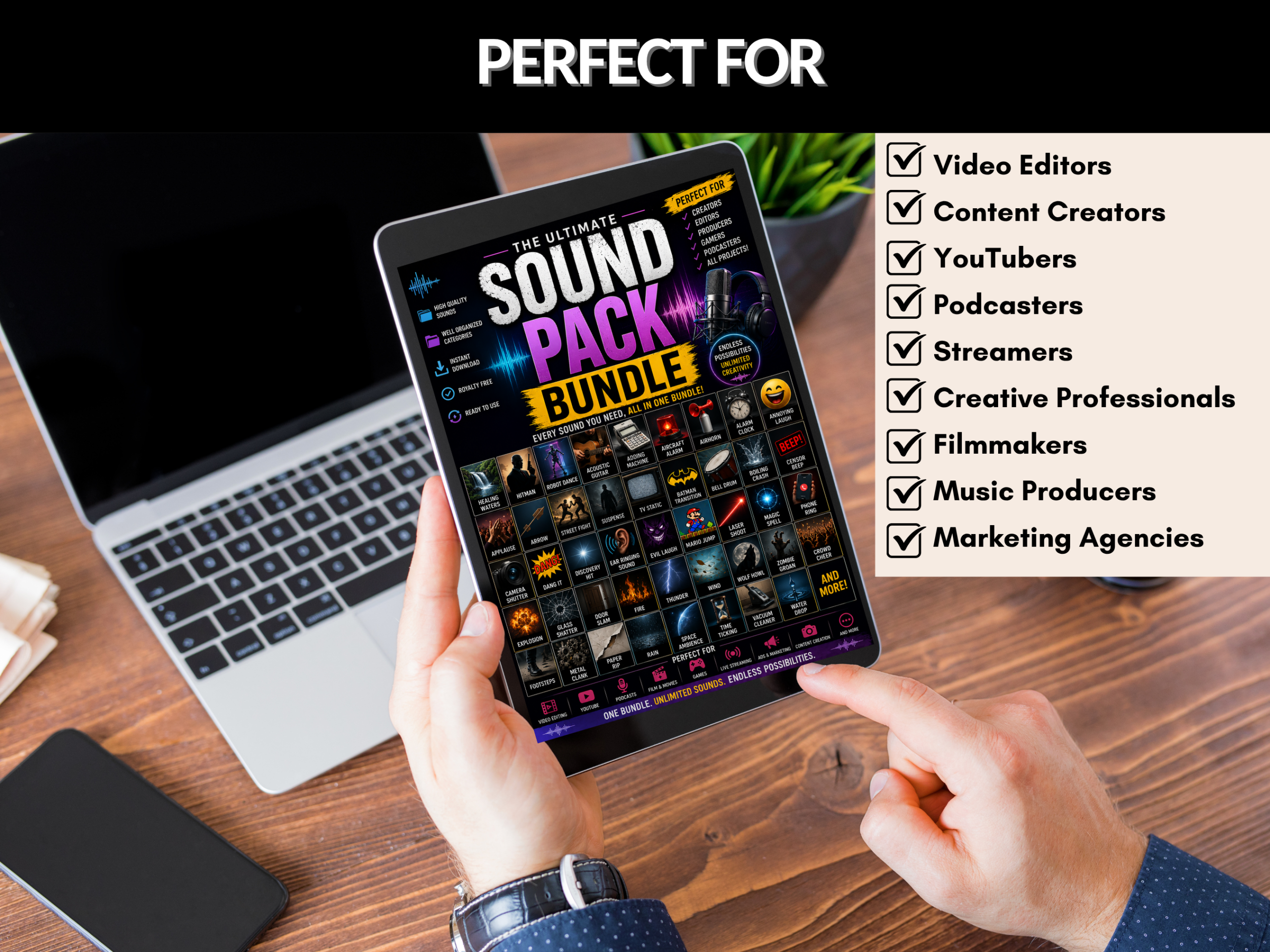 Sound pack bundle | Sound Pack, Sound Effects, Podcast Sounds, Audio Bundle, Game Sounds, Audio Effects, Digital Download | PLR MRR Rights