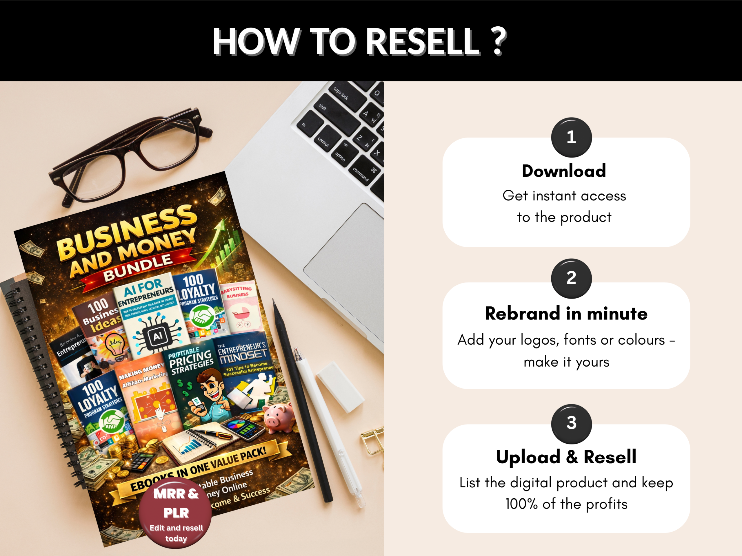1000+ Business and Money Mega Bundle | PLR and MRR Rights | Marketing, Finance, Entrepreneurship, Investing, and Marketing Wealth Guides