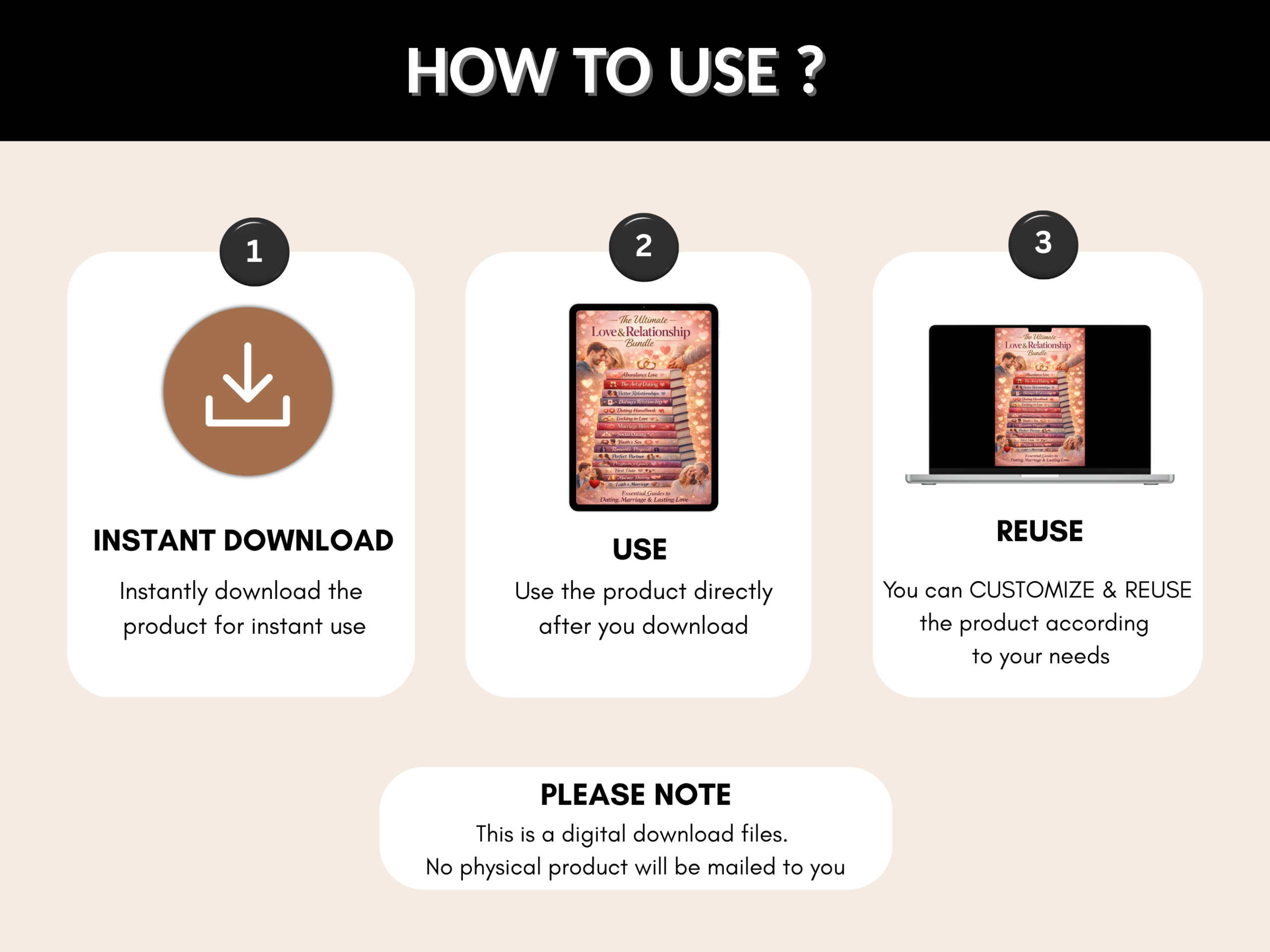 300+ Love & Relationship eBook Bundle | Self-Help Guides for Couples | Dating, Marriage, Couples Counseling, Intimacy| PLR MRR Rights