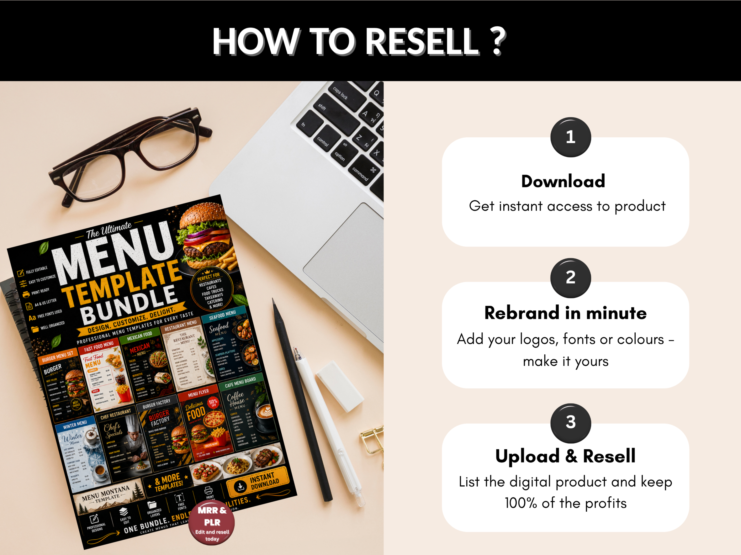Corel bundle | graphic bundle, vector bundle, flyer, icons, ticker, mug, pod design, t-shirt, Coreldraw files | PLR MRR Rights