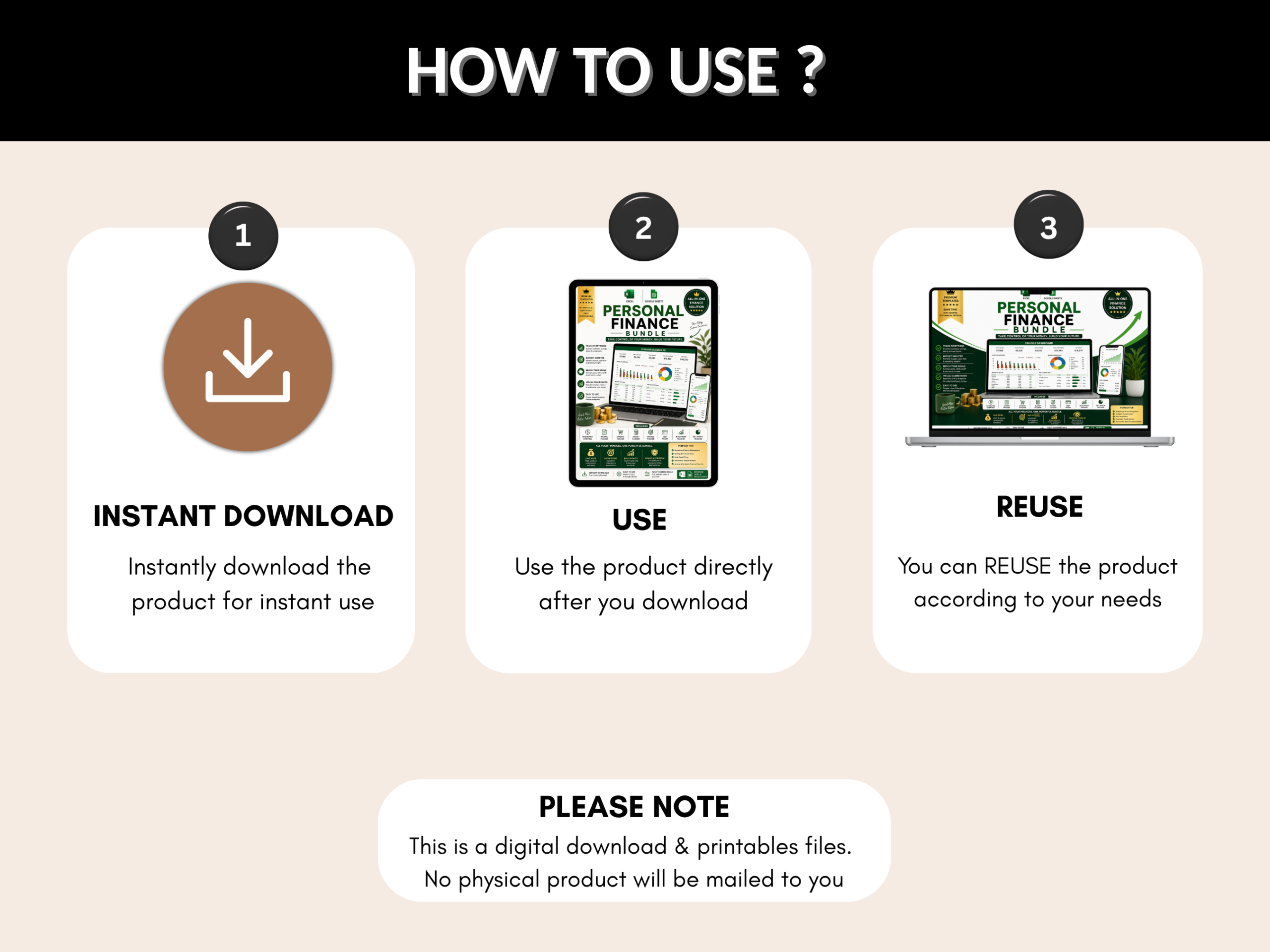Personal finance bundle | Excel templates & Google sheets | Personal budget, tracker, Monthly, Annually, Financial goals | PLR MRR Rights