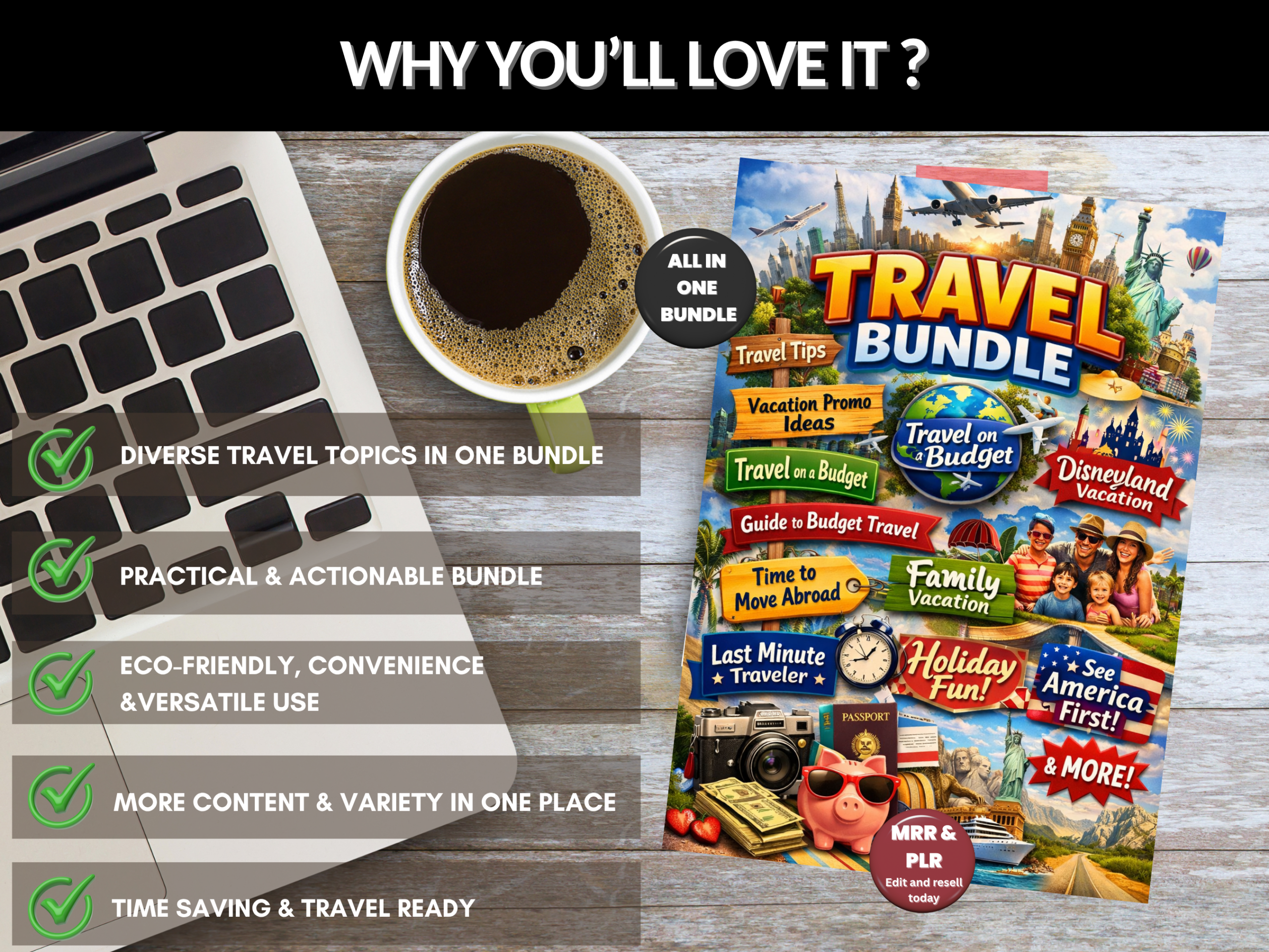 Travel ebook bundle | Travel guide, travel tips, ideas, budget travel | digital travel, Family vacation, backpack travel | PLR MRR Rights